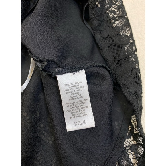 Laundry Black Lined Lace Top Tank Shell Blouse - Picture 4 of 7